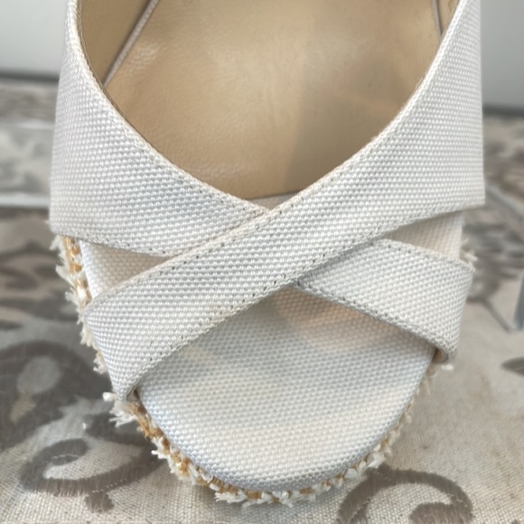 Jimmy Choo White Confetti Sandals - Picture 7 of 11